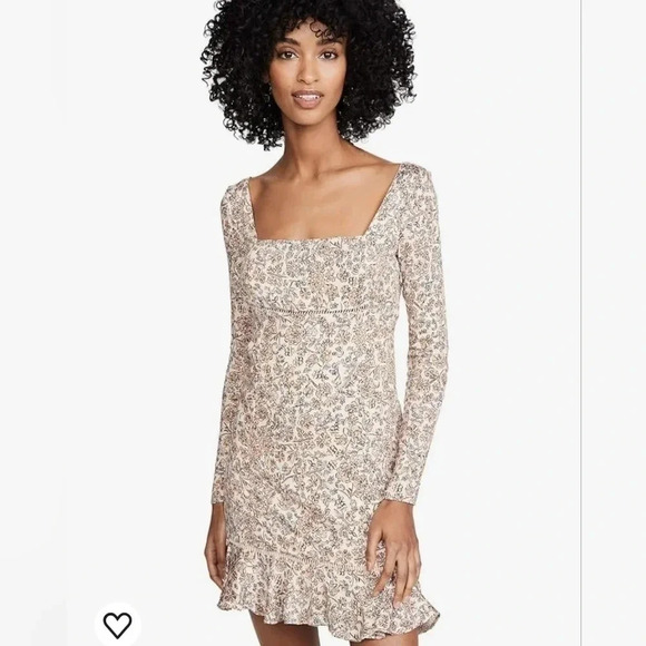 Free People Dresses & Skirts - Free People Boheme Mini Dress Ivory Combo, Off White Floral Dress